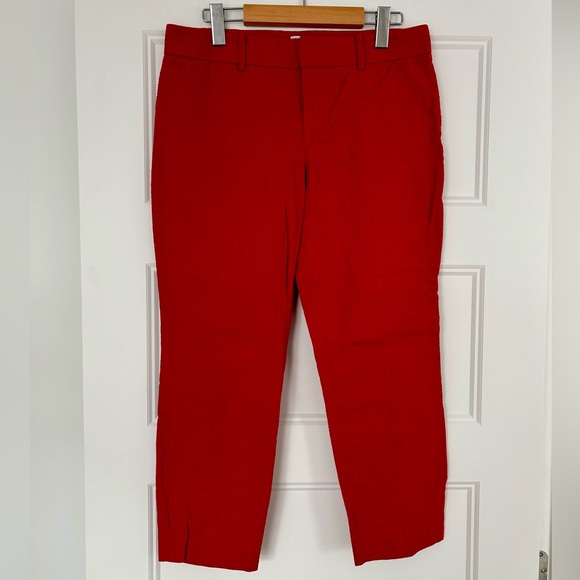 Club Monaco Pants - Club Monaco Red Ankle Cropped Pants